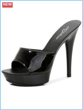Peep Toe Stiletto Platform Heeled Sandals 5.12in High Heels for Prom Evening